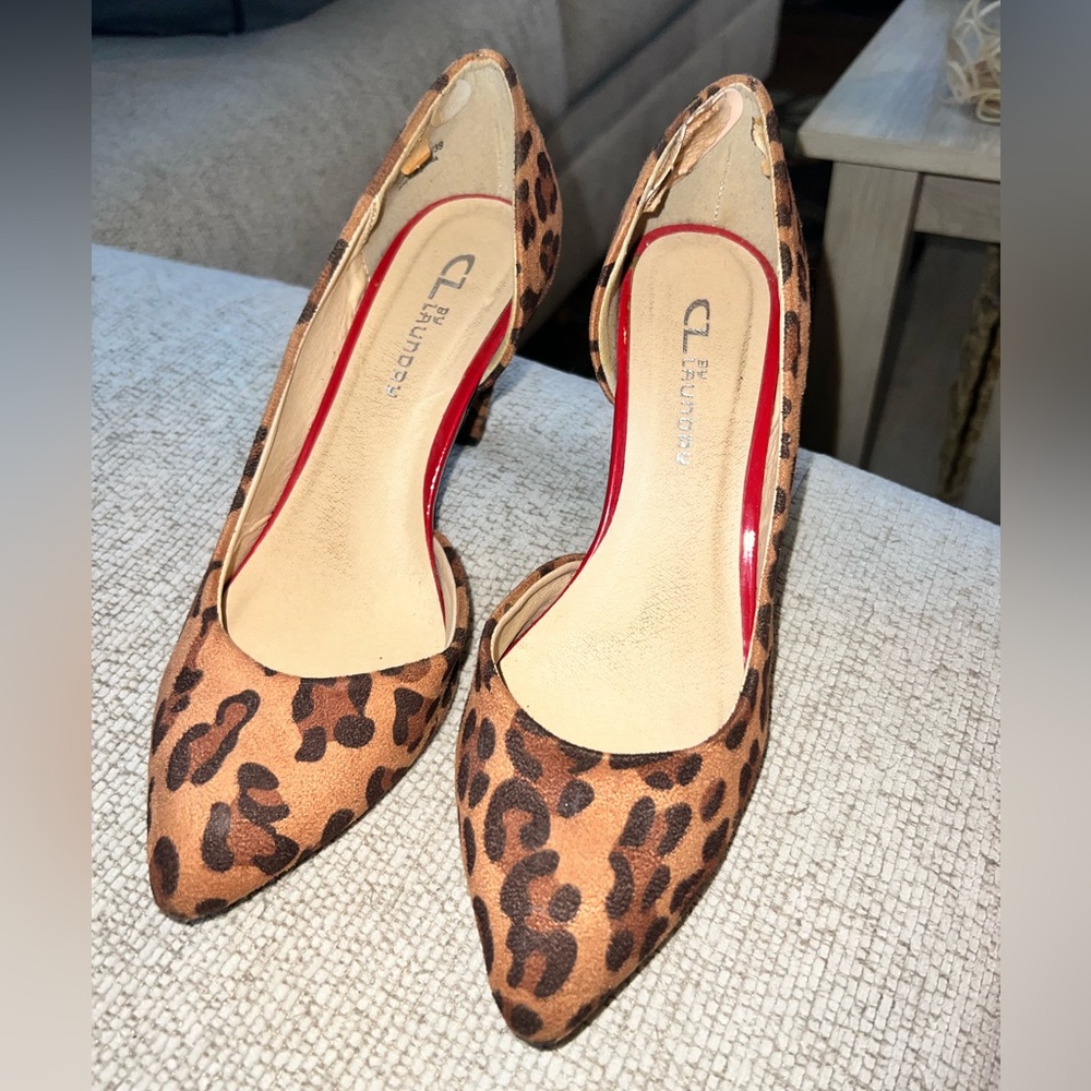 CL by Laundry Leopard Print Women's Heels. Like new condition. Size 8.5
